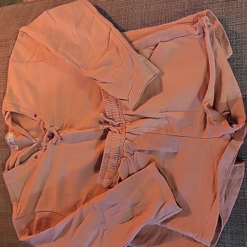 Pink Salmon Short Sweat Set